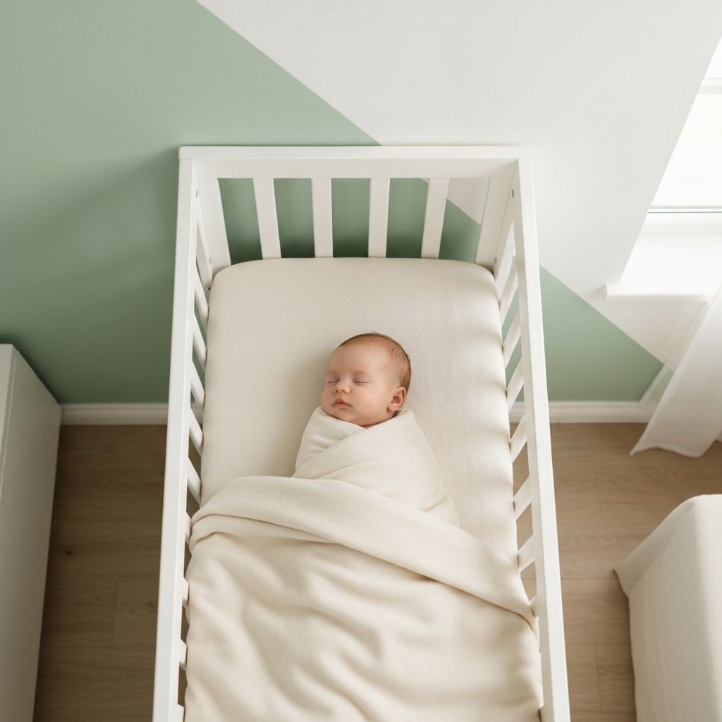 Baby sleeping peacefully and safely on Newton crib mattress